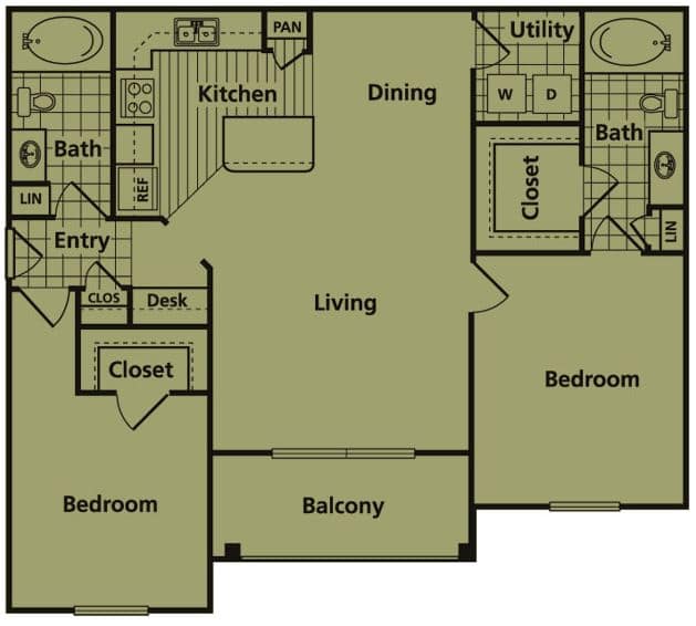 Two bedroom apartment rentals in Conroe Texas