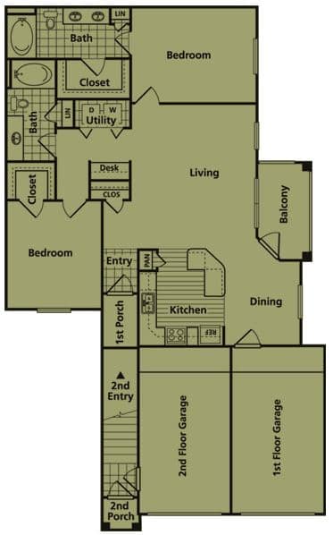 Two bedroom apartments for rent in Conroe, TX