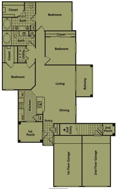 Three bedroom apartments for rent in Conroe, TX