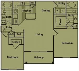 Two bedroom apartments for rent in Conroe